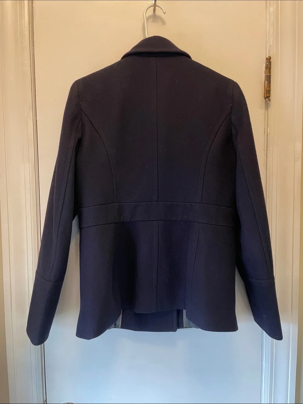 J.Crew Navy Wool Peacoat | Gold Button Double‑Breasted Jacket | Preppy Classic